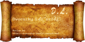 Dvorszky László névjegykártya