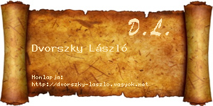 Dvorszky László névjegykártya